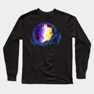 Nonbinary Pride Flag Flower Dragon Long Sleeve T-Shirt